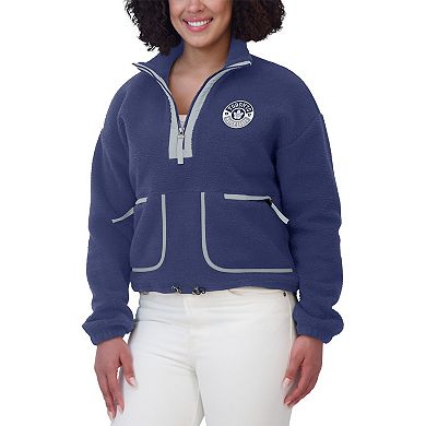 Women's WEAR by Erin Andrews Blue Toronto Maple Leafs Polar Fleece Half-Zip Jacket