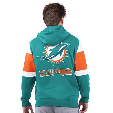 Men's Starter Aqua Miami Dolphins Extreme Full-Zip Hoodie