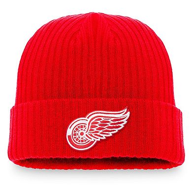 Men's Fanatics Red Detroit Red Wings Core Primary Logo Cuffed Knit Hat