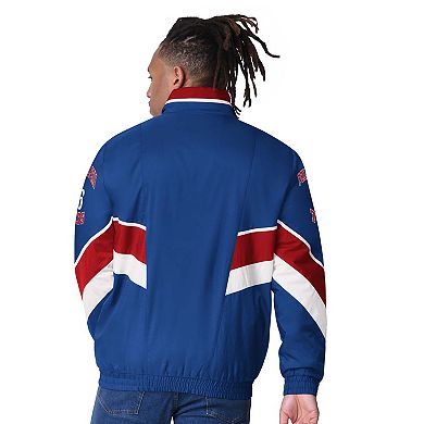 Men's Starter Royal Philadelphia 76ers Captain Oxford Full-Zip Jacket