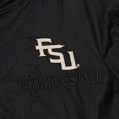 Men's Mitchell & Ness Black Florida State Seminoles Team 3.0 Anorak Half-Zip Hoodie