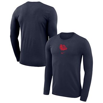 Men's Nike Navy Gonzaga Bulldogs Basketball Shootaround Long Sleeve T-Shirt