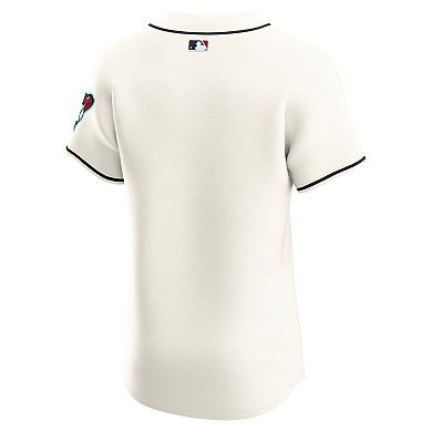 Men's Nike Cream Arizona Diamondbacks Elite Jersey