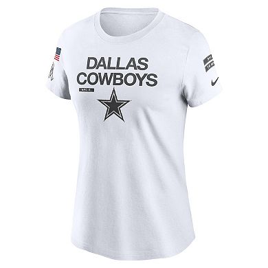 Women's Nike White Dallas Cowboys 2024 Salute To Service Legend Performance T-Shirt