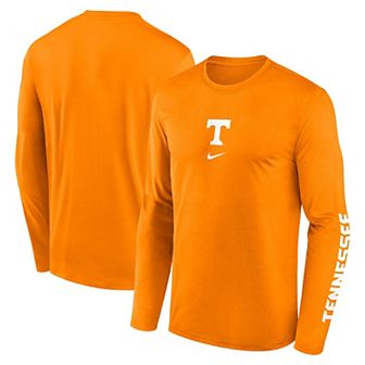 Men's Nike Tennessee Orange Tennessee Volunteers Primetime Center Lockup Two-Hit Legend Long Sleeve T-Shirt