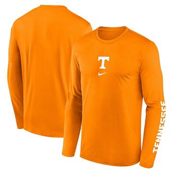 Men's Nike Tennessee Orange Tennessee Volunteers Primetime Center Lockup Two-Hit Legend Long Sleeve T-Shirt