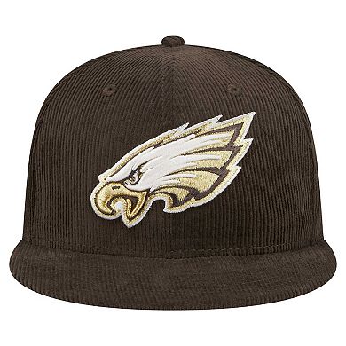 Men's New Era Brown Philadelphia Eagles Choco Cord 59FIFTY Fitted Hat