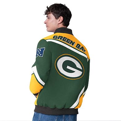 Men's G-III Extreme Green Green Bay Packers Maximum Racing Full-Snap Jacket