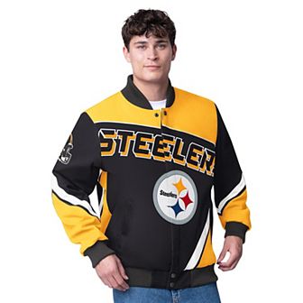 Men's G-III Extreme Black Pittsburgh Steelers Maximum Racing Full-Zip Jacket