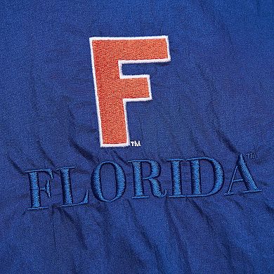 Men's Mitchell & Ness Royal Florida Gators Anorak Vintage Logo Half-Zip Hoodie Jacket