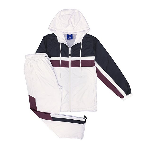 On Court Track Pants＆jacket 上下セット Men's Active 2-Piece Ridge Windbreaker Tracksuit Matching Set