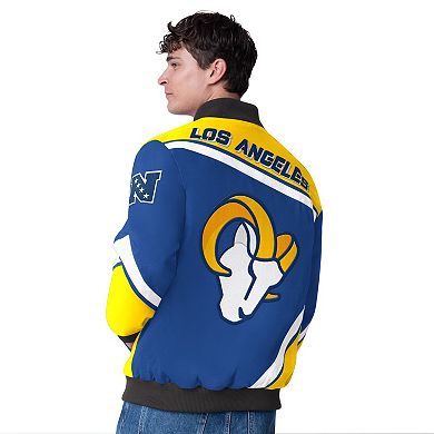 Men's G-III Extreme Royal Los Angeles Rams Maximum Racing Full-Snap Jacket