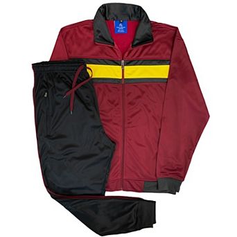 Men's Tracksuit Contrast Color 2 pc Set