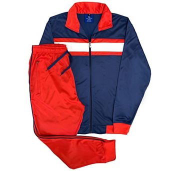 Men's Tracksuit Contrast Color 2 pc Set