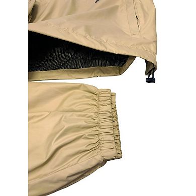 Men’s 2-Piece Quarter Zip Pullover Windbreaker Tracksuit Jogger Sports Mesh lined Outfit