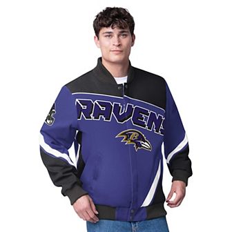 Men's G-III Extreme Purple Baltimore Ravens Maximum Racing Full-Zip Jacket