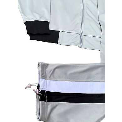 Men's Tracksuit Warm-Up 2-Piece Retro Style Track Jacket & Pants Matching Set