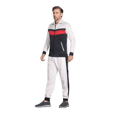 Men's Active Daily Wear Tracksuit Jogger Track Jacket & Track Pants Jogging Suit