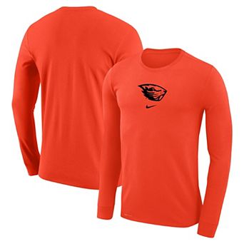 Men's Nike Orange Oregon State Beavers Basketball Shootaround Long Sleeve T-Shirt