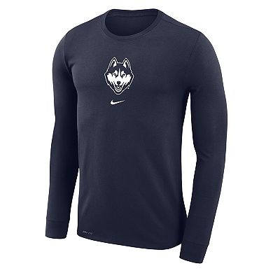 Men's Nike Navy UConn Huskies Basketball Shootaround Long Sleeve T-Shirt