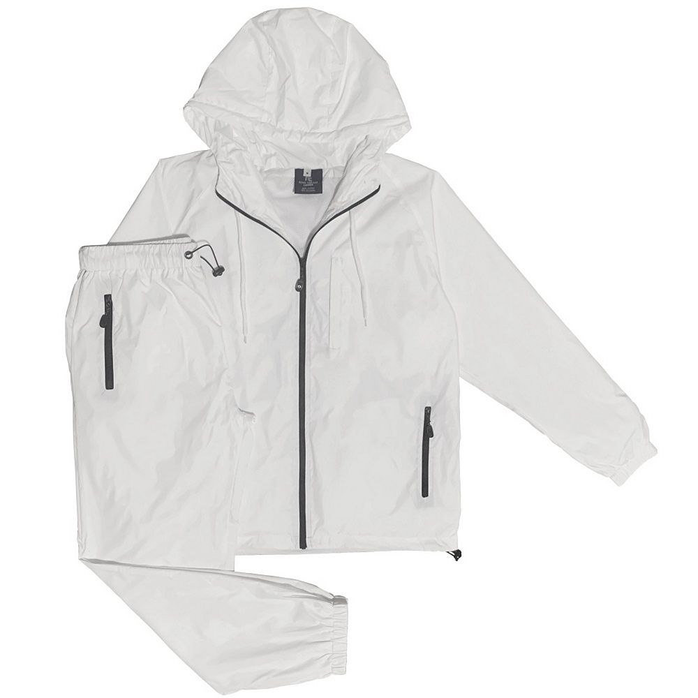 Men's 2-Piece Light Weight Windbreaker Suit Jogger Sauna GYM Men's 2-Piece Light Weight Windbreaker Suit Jogger Sauna GYM