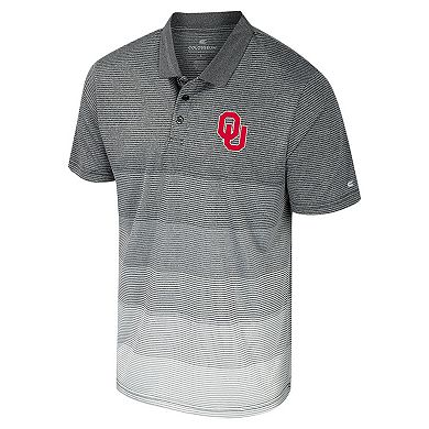 Men's Colosseum Gray Oklahoma Sooners Striped Mesh Polo