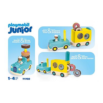 Playmobil 1.2.3. Stacking and Sorting Crazy Donut Truck Play Set