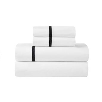 SUPERIOR Riverton Cotton Cross-Stitch Embroidered Deep Pocket Sheet Set