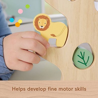 Fisher-Price 10-Piece Wooden Balance Tree Preschool Stacking Activity Toy