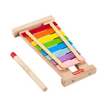 Fisher-Price 2 pc Wooden Xylophone Musical Instrument Toy for Toddlers