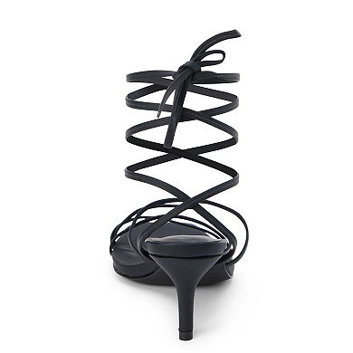 Coconuts by Matisse Lilly Strappy Lace-Up Square-Toe Heeled Sandal