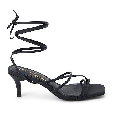Coconuts by Matisse Lilly Strappy Lace-Up Square-Toe Heeled Sandal