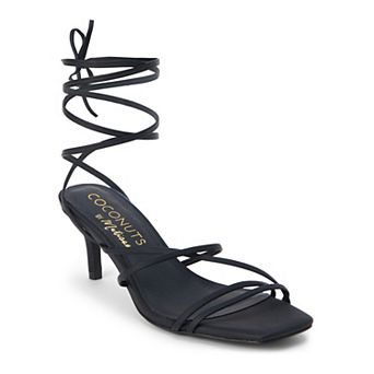 Coconuts by Matisse Lilly Strappy Lace-Up Square-Toe Heeled Sandal