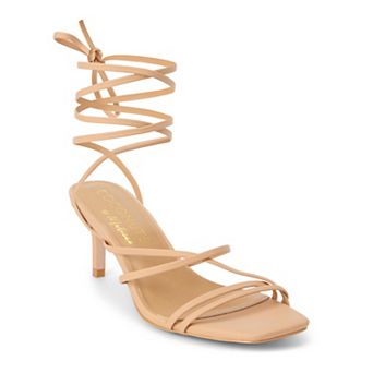 Coconuts by Matisse Lilly Strappy Lace-Up Square-Toe Heeled Sandal