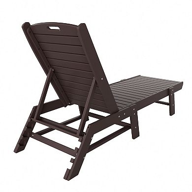 Westintrends Poly Reclining Outdoor/patio Chaise Lounge