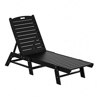 Westintrends Poly Reclining Outdoor/patio Chaise Lounge