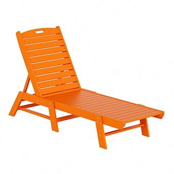 Westintrends Poly Reclining Outdoor/patio Chaise Lounge