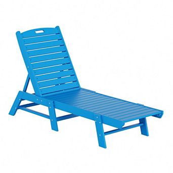 Westintrends Poly Reclining Outdoor/patio Chaise Lounge