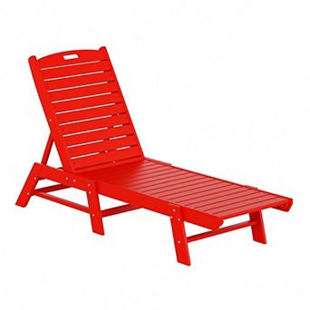 Westintrends Poly Reclining Outdoor/patio Chaise Lounge