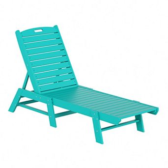 Westintrends Poly Reclining Outdoor/patio Chaise Lounge