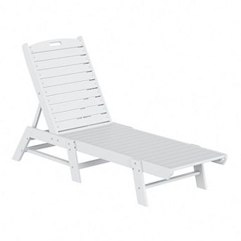 Westintrends Poly Reclining Outdoor/patio Chaise Lounge