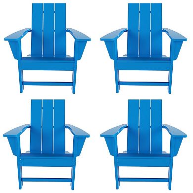 Westintrends Modern Outdoor Folding Adirondack Chair (set Of 4)