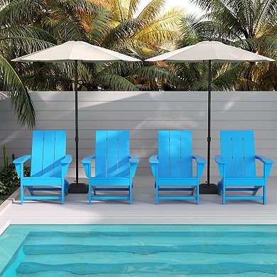 Westintrends Modern Outdoor Folding Adirondack Chair (set Of 4)