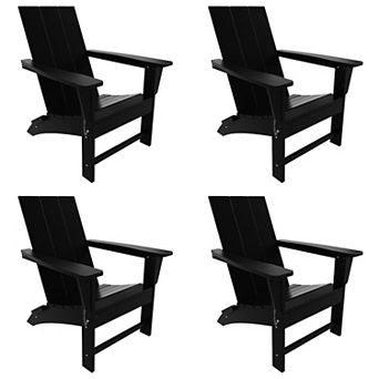 Westintrends Modern Outdoor Folding Adirondack Chair (set Of 4)
