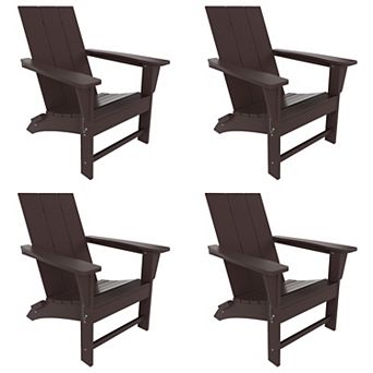 Westintrends Modern Outdoor Folding Adirondack Chair (set Of 4)