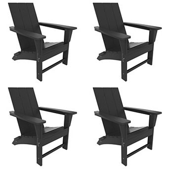Westintrends Modern Outdoor Folding Adirondack Chair (set Of 4)