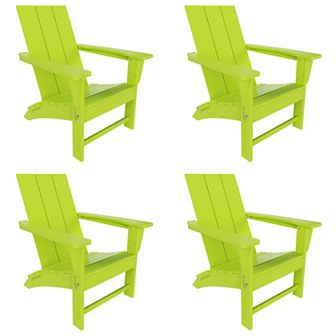 Westintrends Modern Outdoor Folding Adirondack Chair (set Of 4)