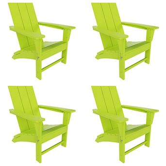 Westintrends Modern Outdoor Folding Adirondack Chair (set Of 4)