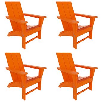 Westintrends Modern Outdoor Folding Adirondack Chair (set Of 4)