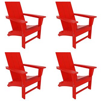 Westintrends Modern Outdoor Folding Adirondack Chair (set Of 4)